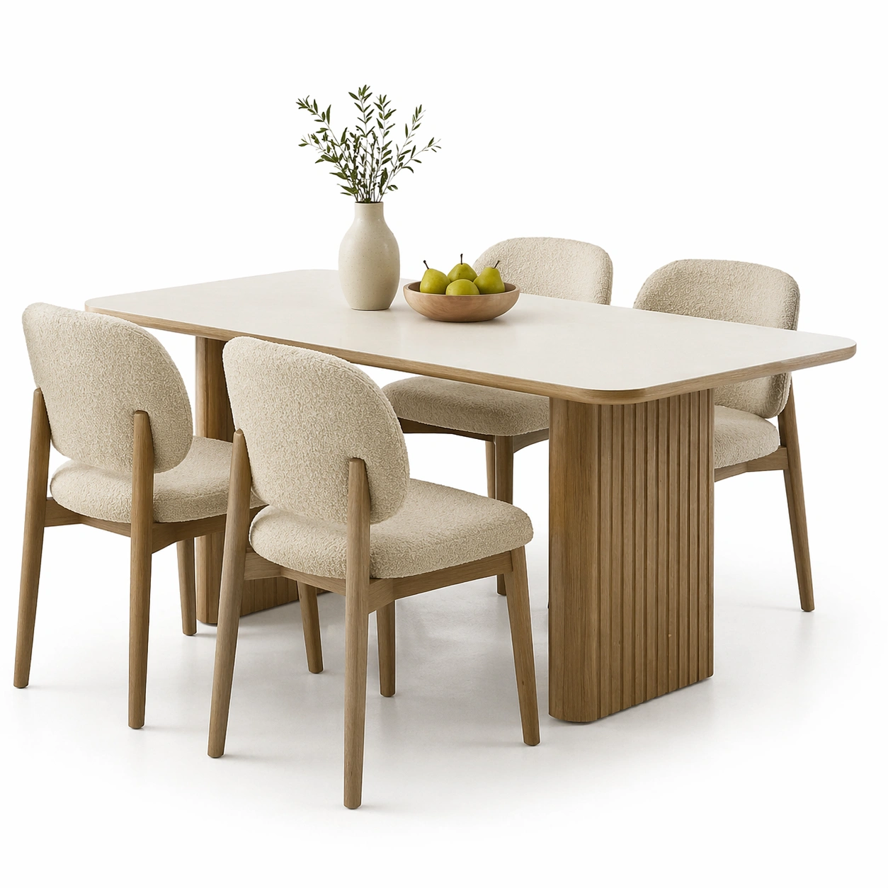 Esstisch mit 4 Stuehlen-arlvira