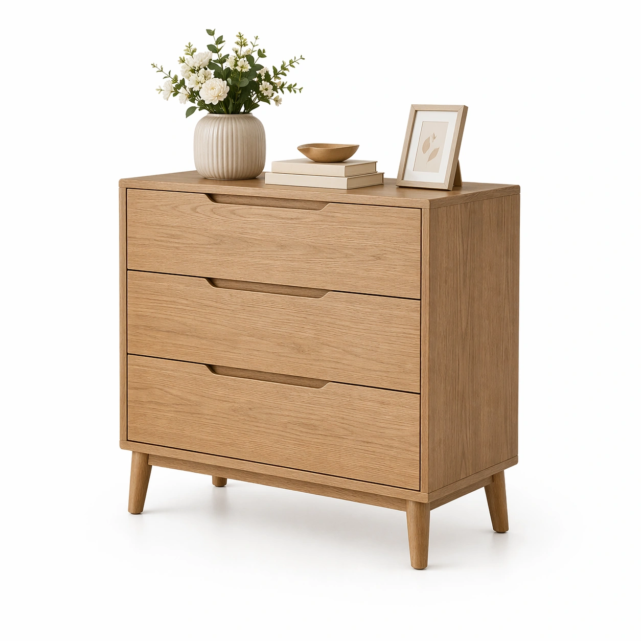 Kommode Holz 3 Schubladen-arlvira