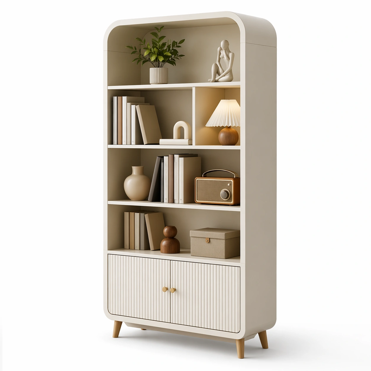 Modernes Buecherregal mit Tueren-arlvira