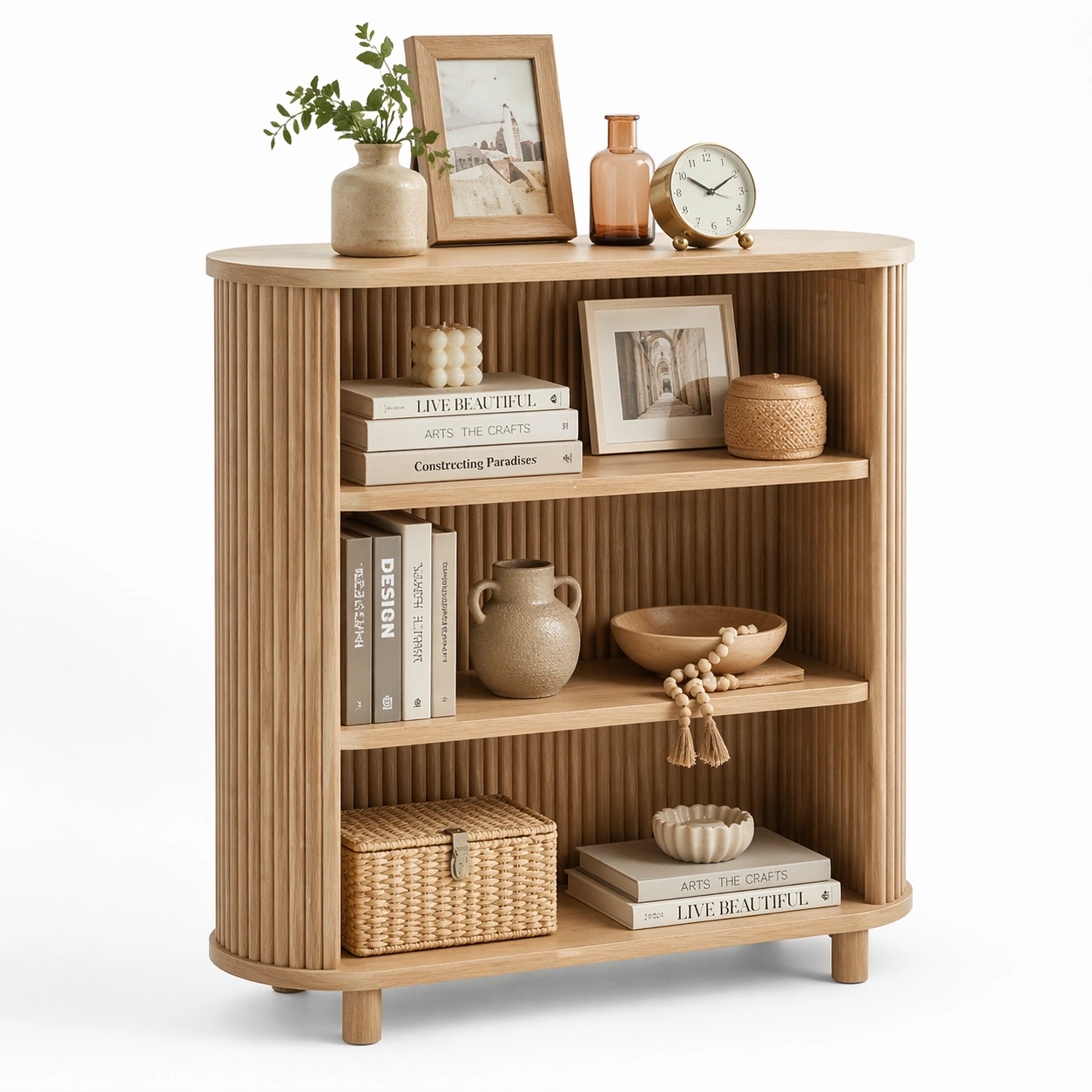 Offenes Regal mit Rillenstruktur-arlvira