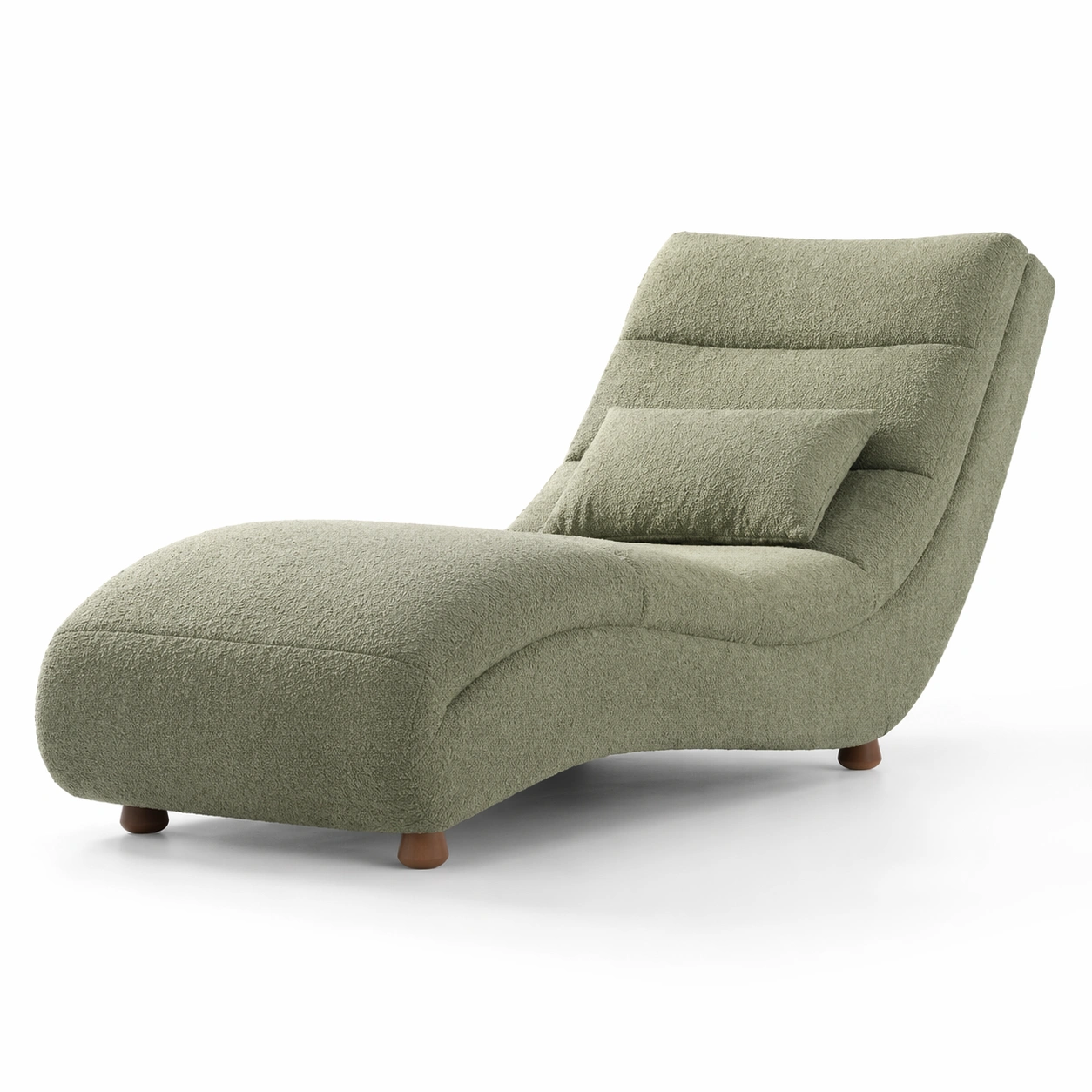 Relaxsessel Gruen Stoff Holz Beine-merqona