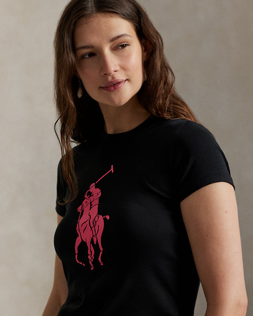 Pink Pony コットン クルーネック Tシャツ