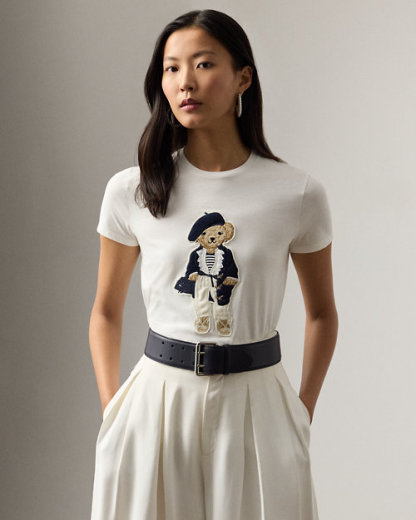 プレスプリング Polo ベア コットン Tシャツ