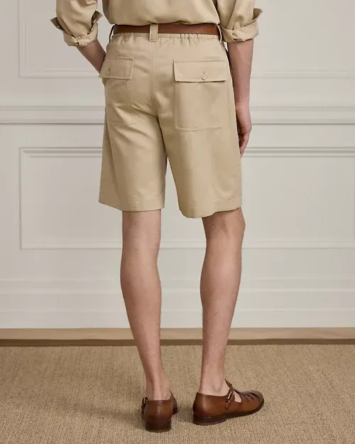リラックス フィット ハンドテーラード シルク ショートパンツ