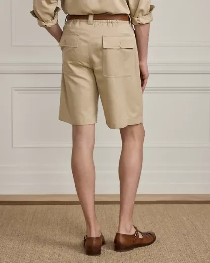 リラックス フィット ハンドテーラード シルク ショートパンツ