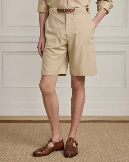 リラックス フィット ハンドテーラード シルク ショートパンツ
