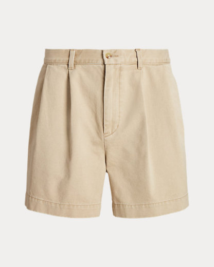5インチ コーマック リラックスド フィット プリーテッド ショートパンツ