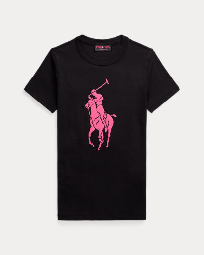 Pink Pony コットン クルーネック Tシャツ