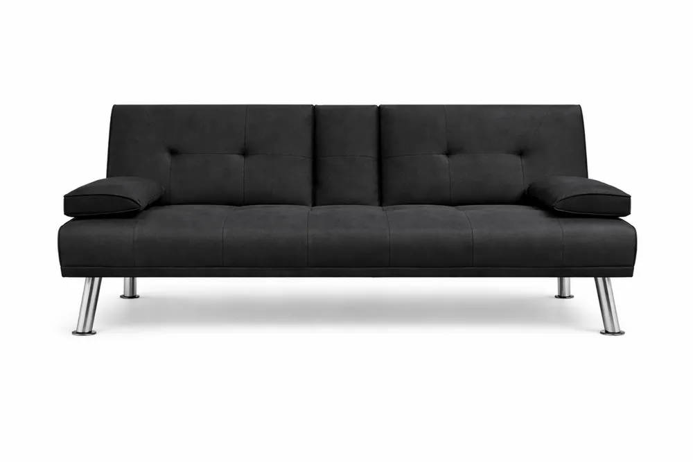 Divano Letto Reclinabile con Porta Bicchieri e Braccioli Staccabili