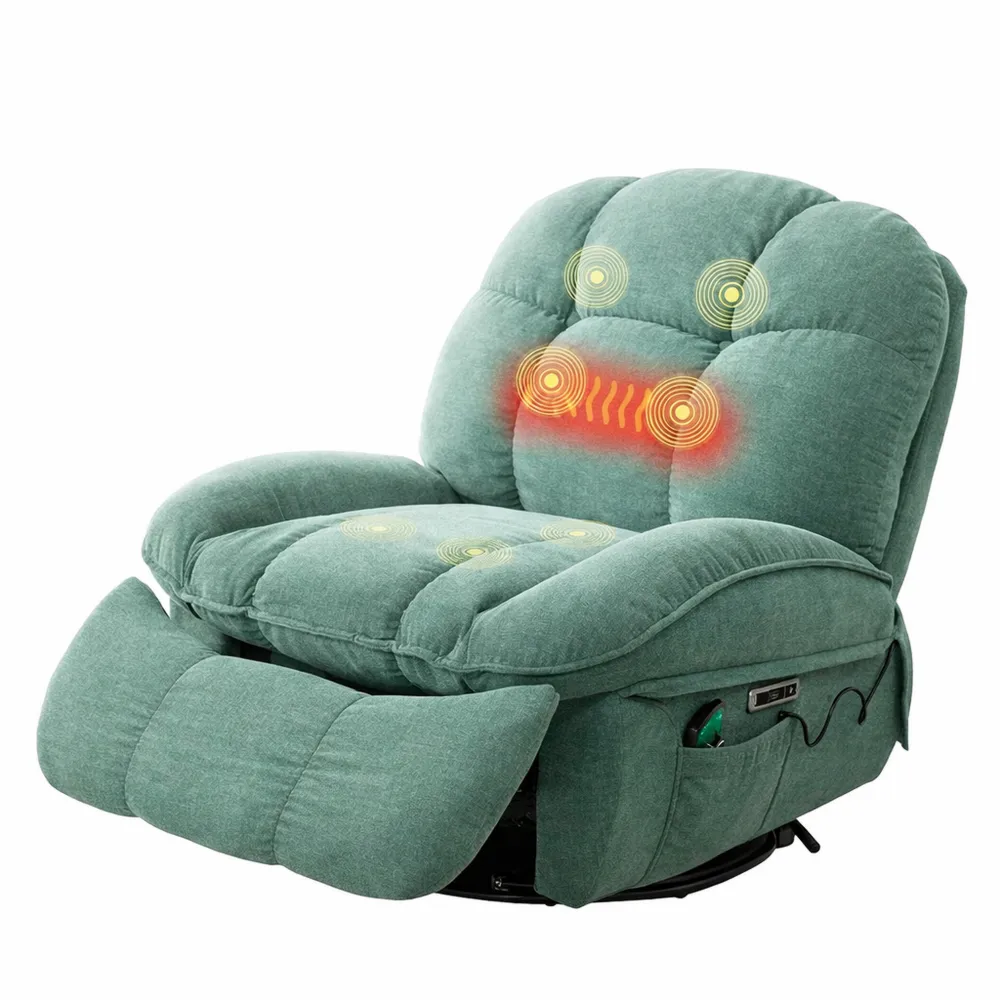 Poltrona Relax Elettrica con Riscaldamento e Massaggio, Ideale per Camera da Letto e Salotto