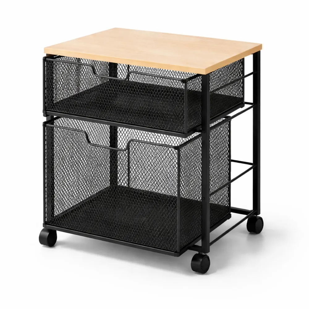 Cassettiera con Cassetti su Ruote Bloccabili per Ufficio e Casa