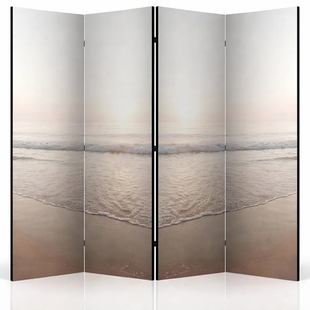 Paravento Decorativo Monofacciale 135x172 cm con Stampa su Tela in TNT - Onde del Mare