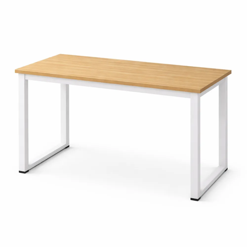 Scrivania compatta per computer in acciaio e legno, 80x40cm