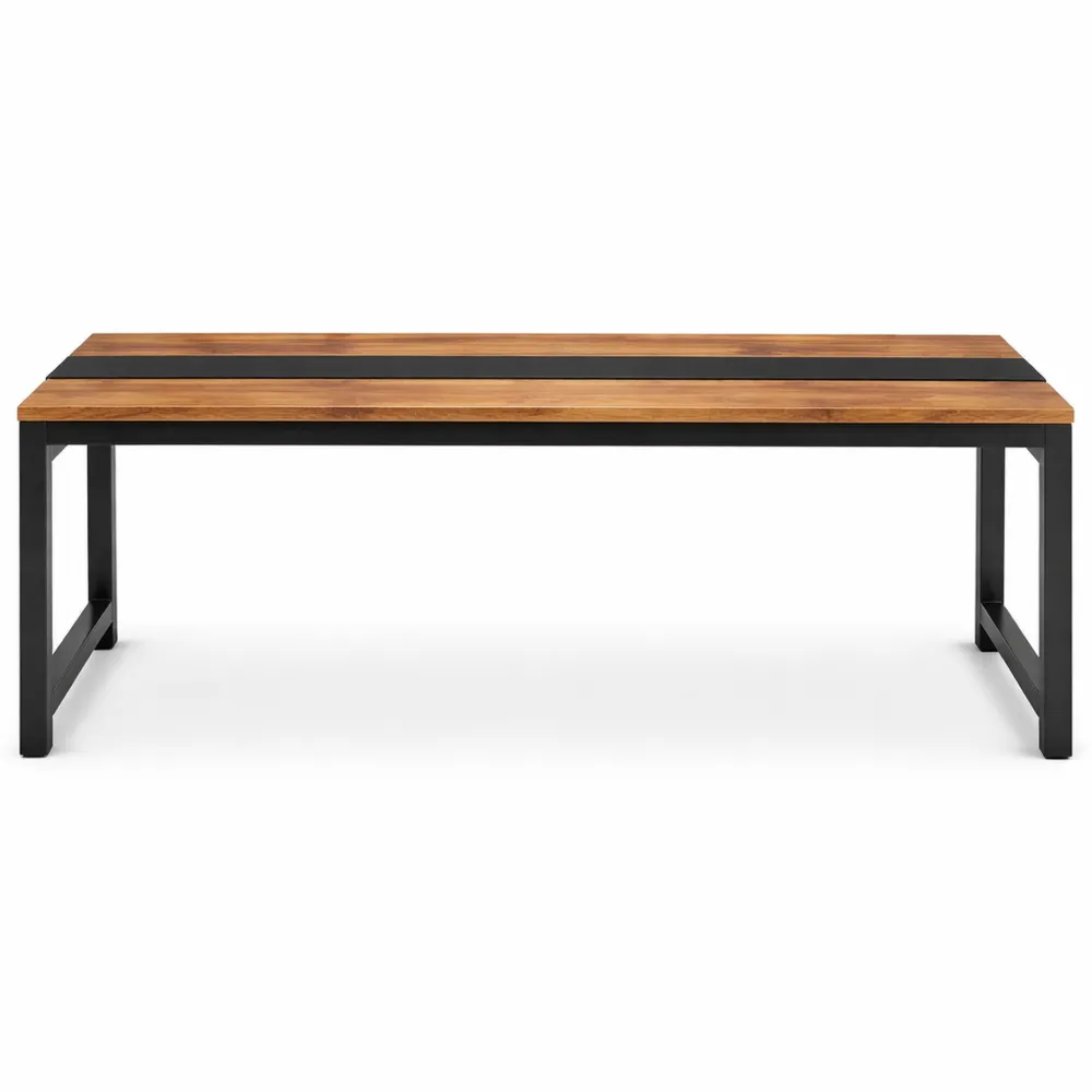 Grande scrivania da ufficio moderna 160 x 80 cm per computer, postazione di lavoro rustica/nera