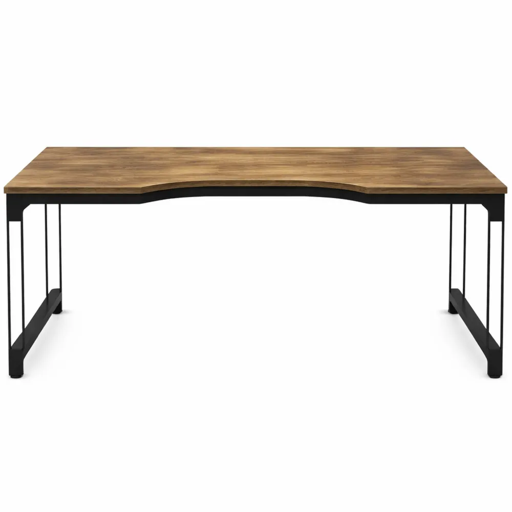 Scrivania per Computer 180x90x77 cm da Ufficio e Gaming, Tavolo Multiuso Marrone Vintage