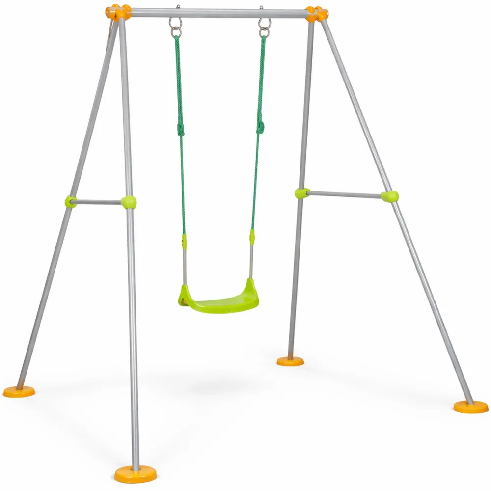 Altalena in Metallo con Seggiolino Evolutivo 2 in 1, Altezza 180 cm, per Bambini 18+ Mesi