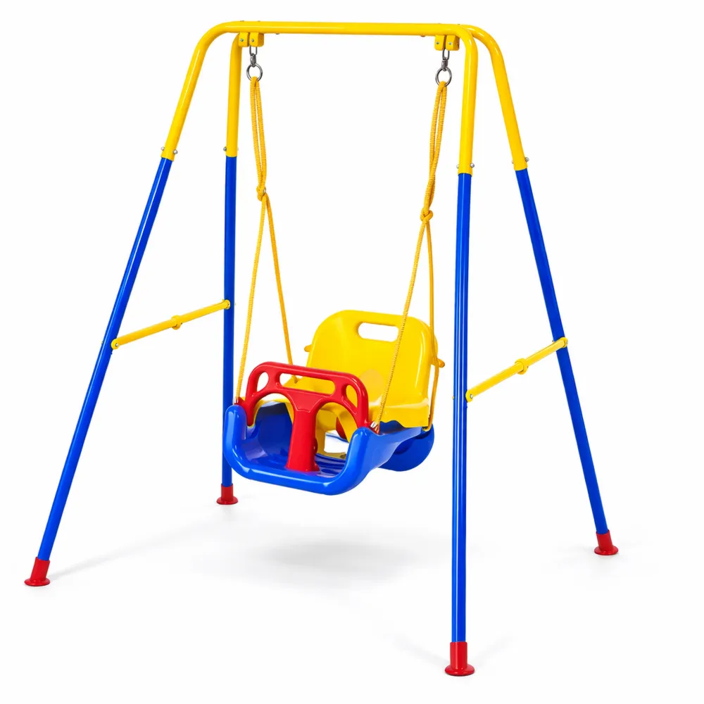 Altalena Pieghevole 3-in-1 per Bambini da Giardino e Interno