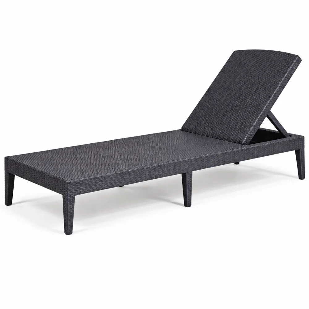 Sdraio Prendisole da Esterno Reclinabile per Piscina e Giardino in Grafite