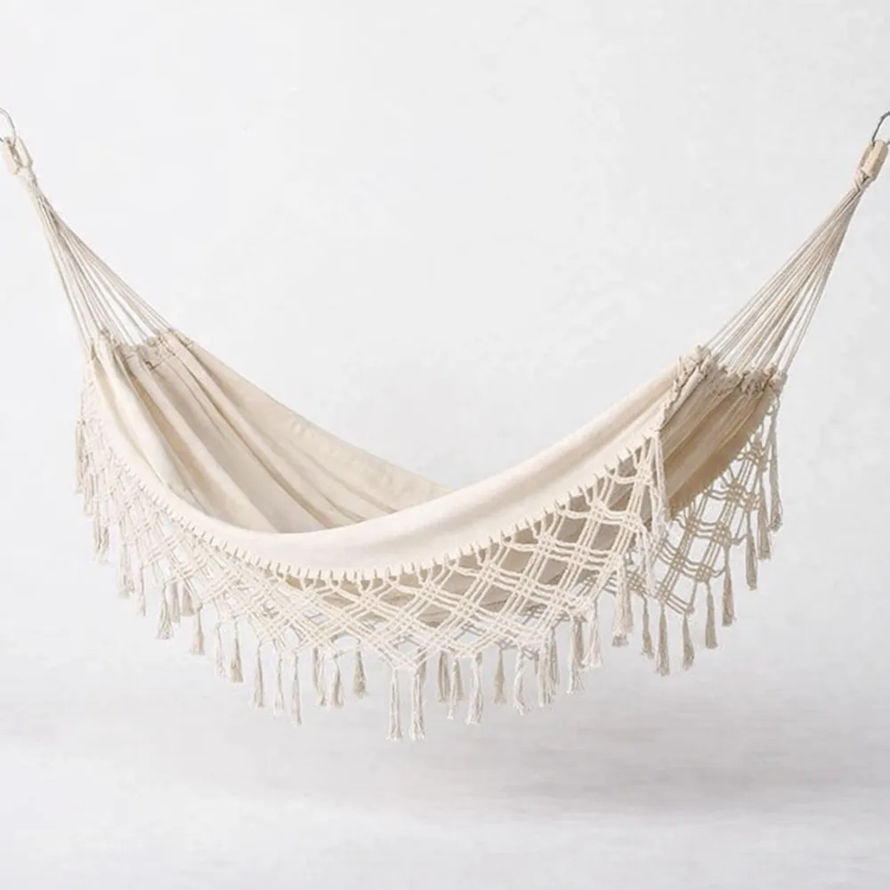 Amaca da esterno in cotone per 2 persone, 200x150cm, capacità 200 kg