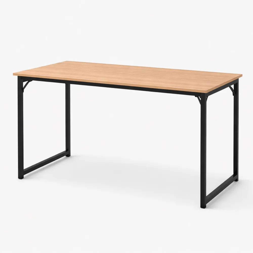 Scrivania Porta Pc in Legno MDF con Struttura in Metallo per Casa e Ufficio, 120 x 60 x H74 cm