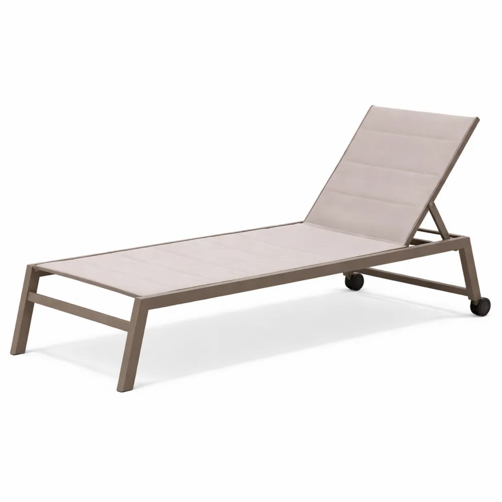 Lettino prendisole alto con ruote in tre colori-Trivensar