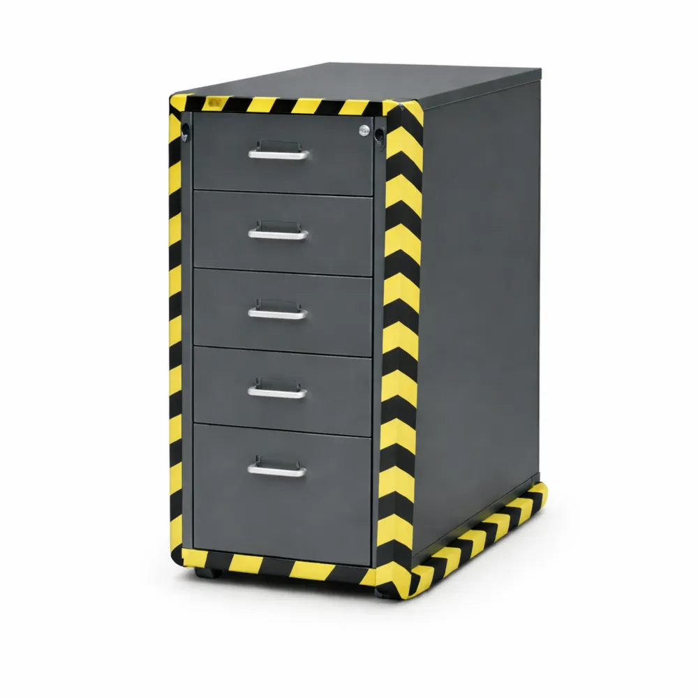 Cassettiera in Metallo con Serratura a 5 Cassetti per Documenti A4-Trivensar