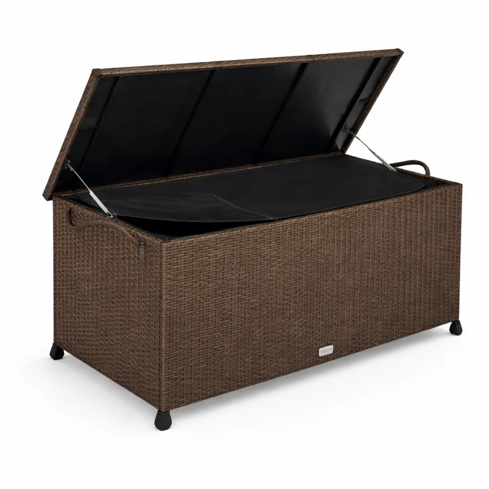 Baule da Esterno Impermeabile 270L con Ruote per Giardino-Novarvexil