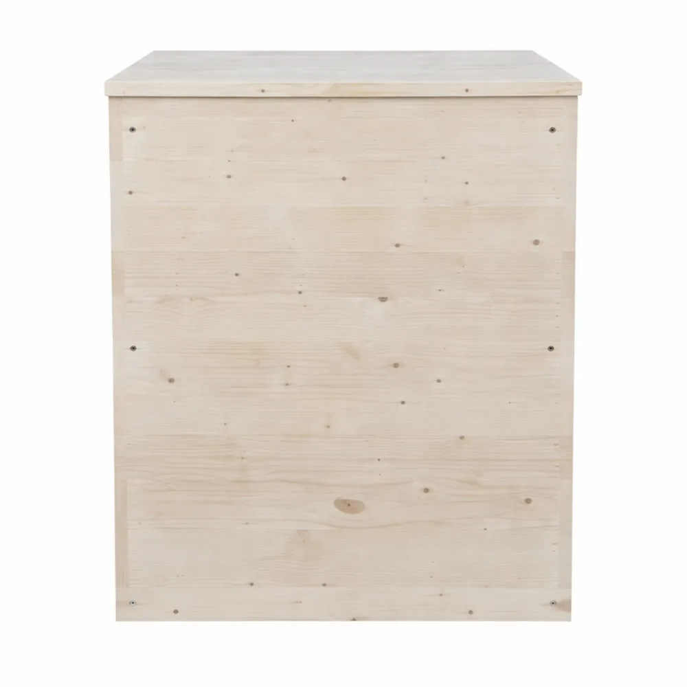 Cassapanca Contenitore in Legno per Interni ed Esterni 45x45x60 cm Naturale-Novarvexil