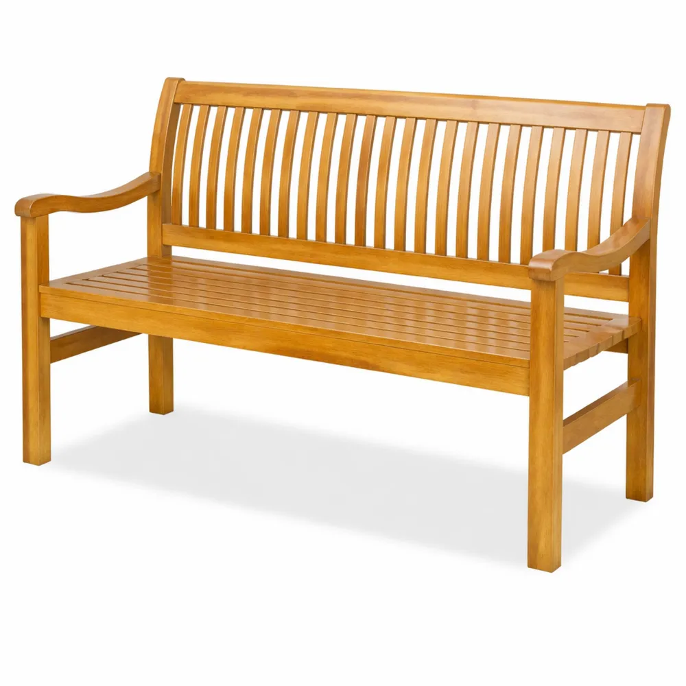 Panchina da giardino in legno resistente alle intemperie per 2-3 persone-Novarvexil