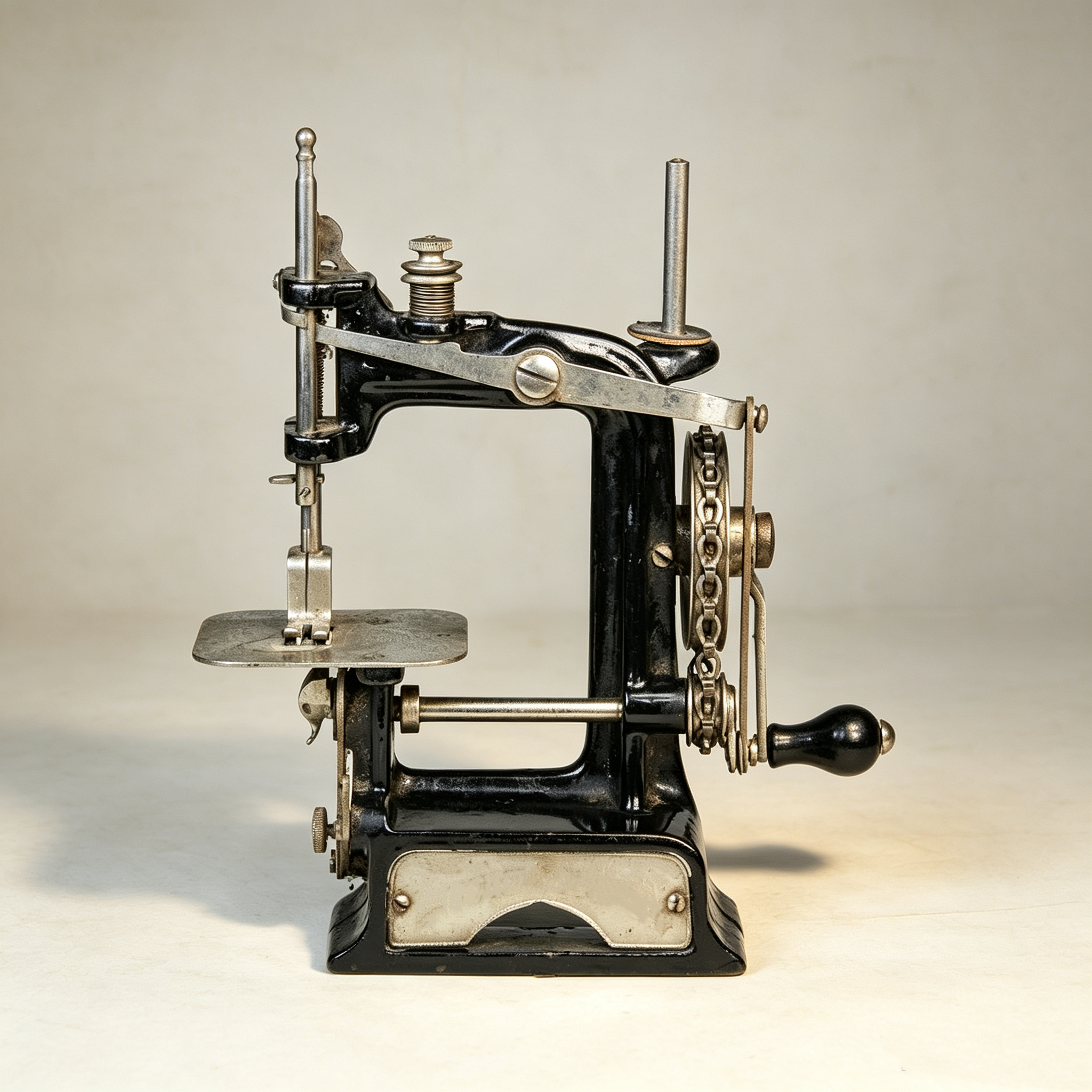Hand-operated sewing machine