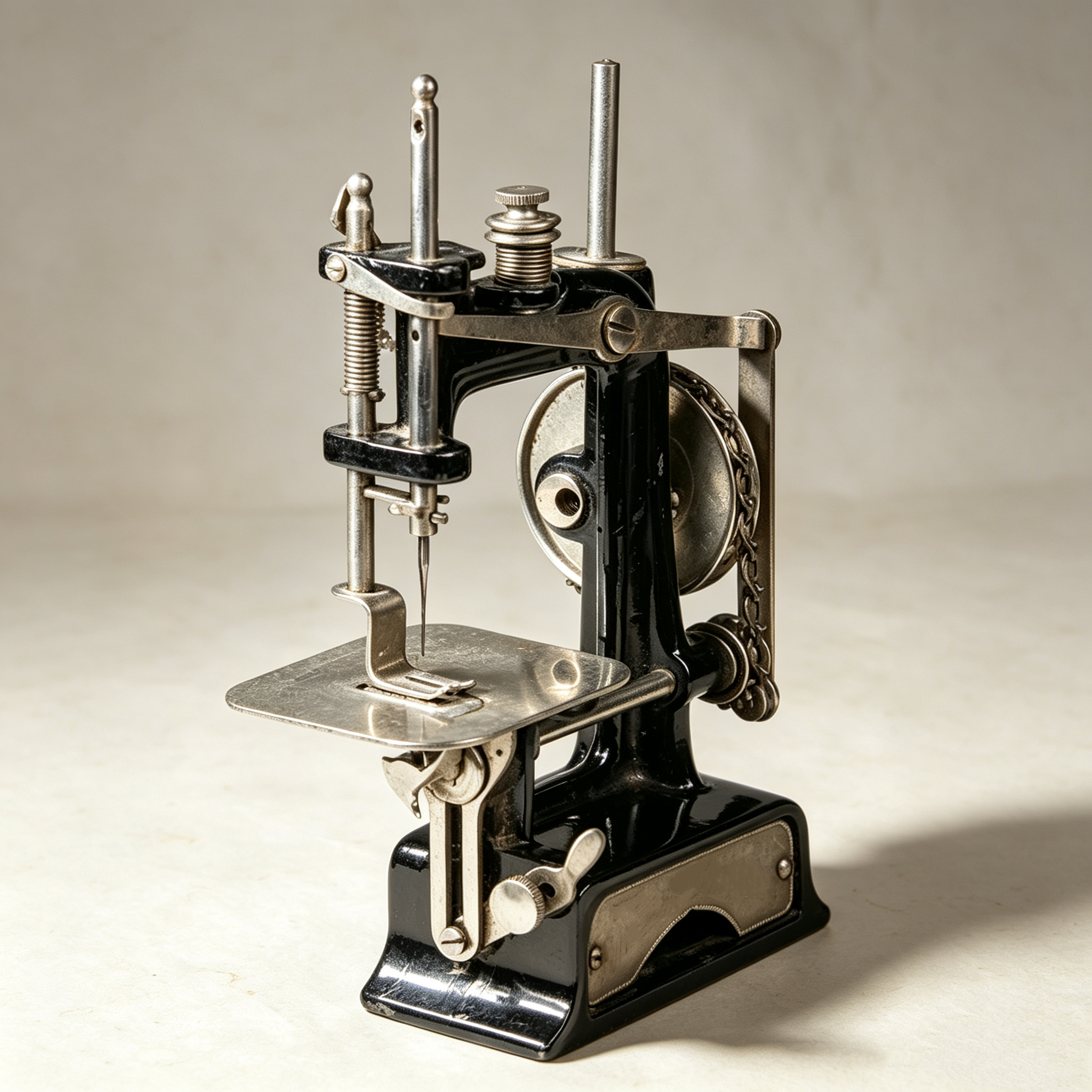 Hand-operated sewing machine