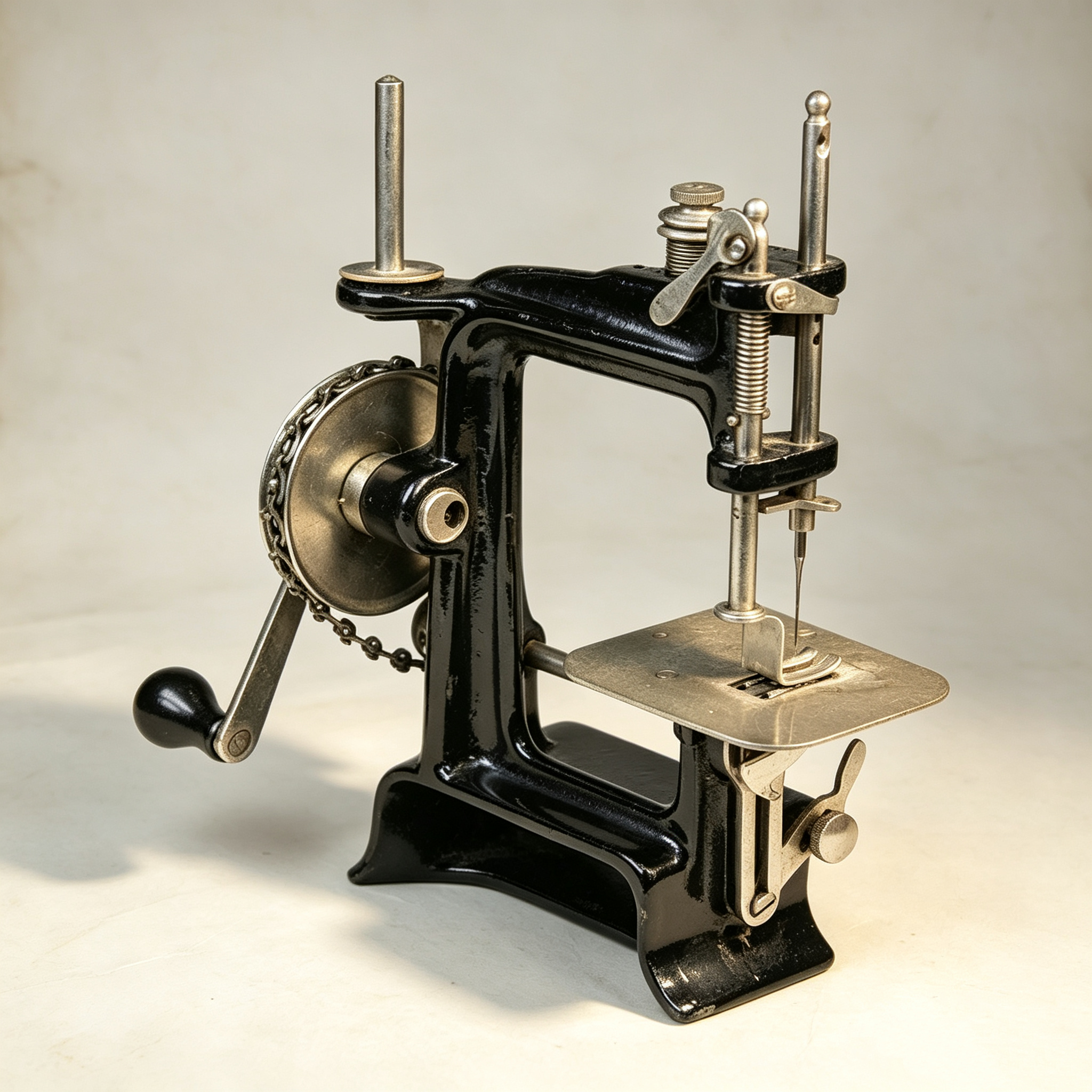 Hand-operated sewing machine