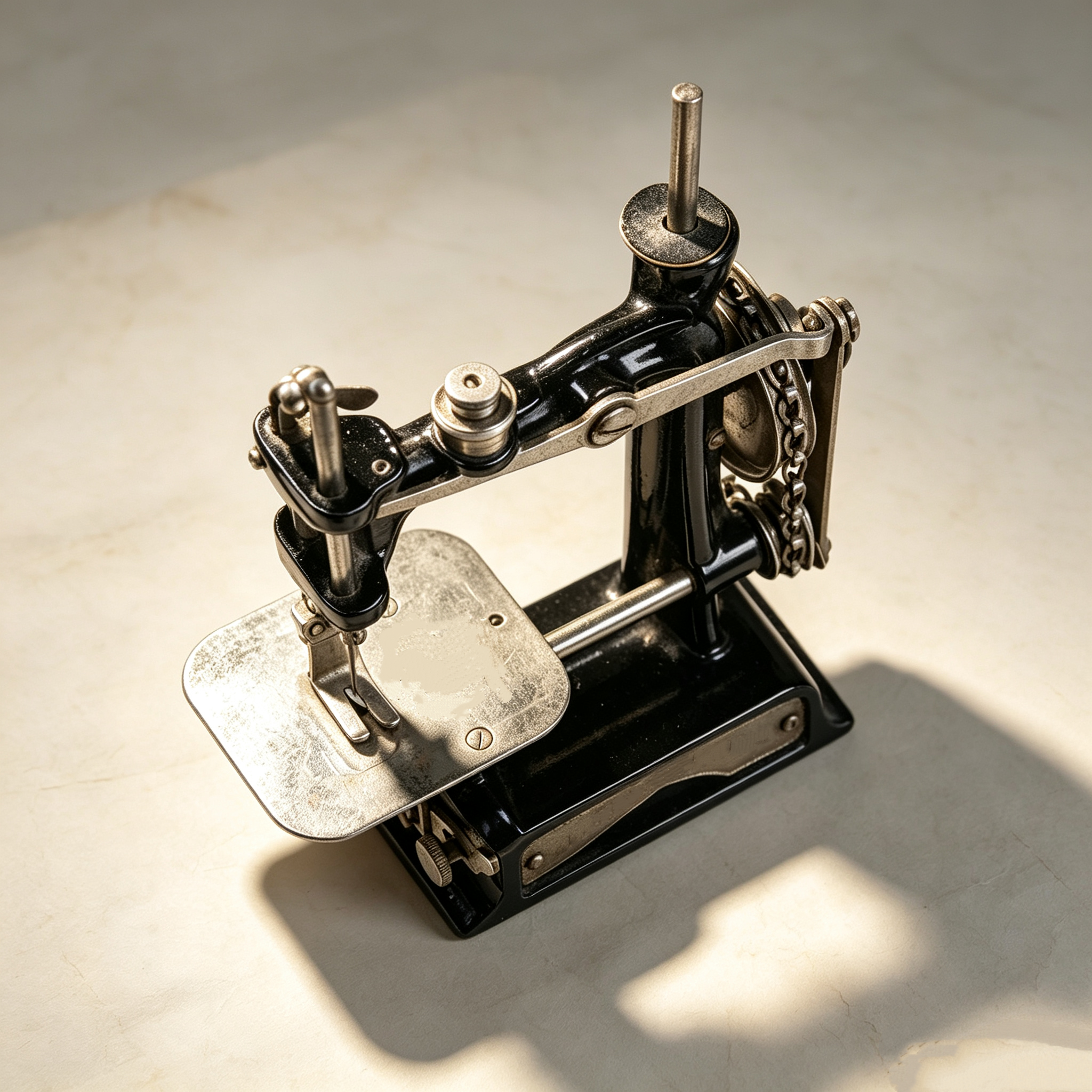 Hand-operated sewing machine