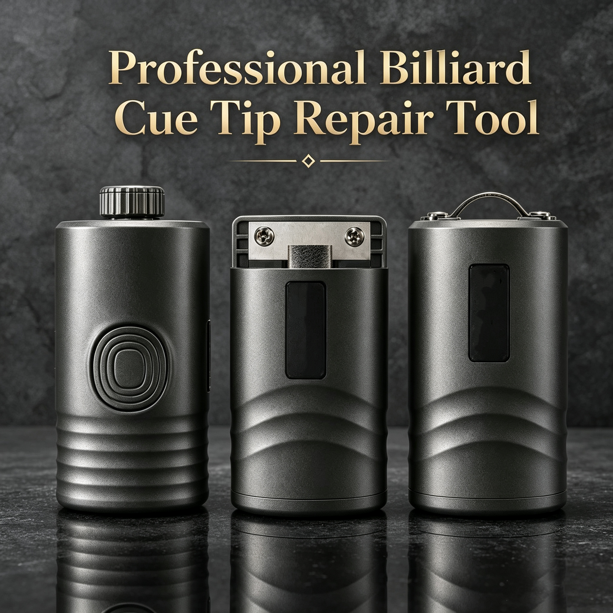 Three-piece professional billiard cue head repair tool set