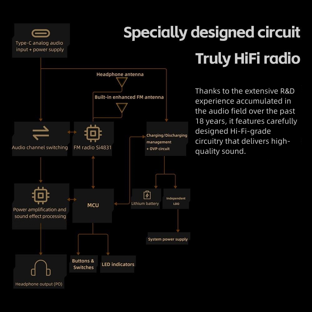 Portable HiFi FM Stereo Radio