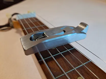 One-Handed Stainless Steel Slide Capo | Fast, Secure & True Tone for Lap Steel & Dobro