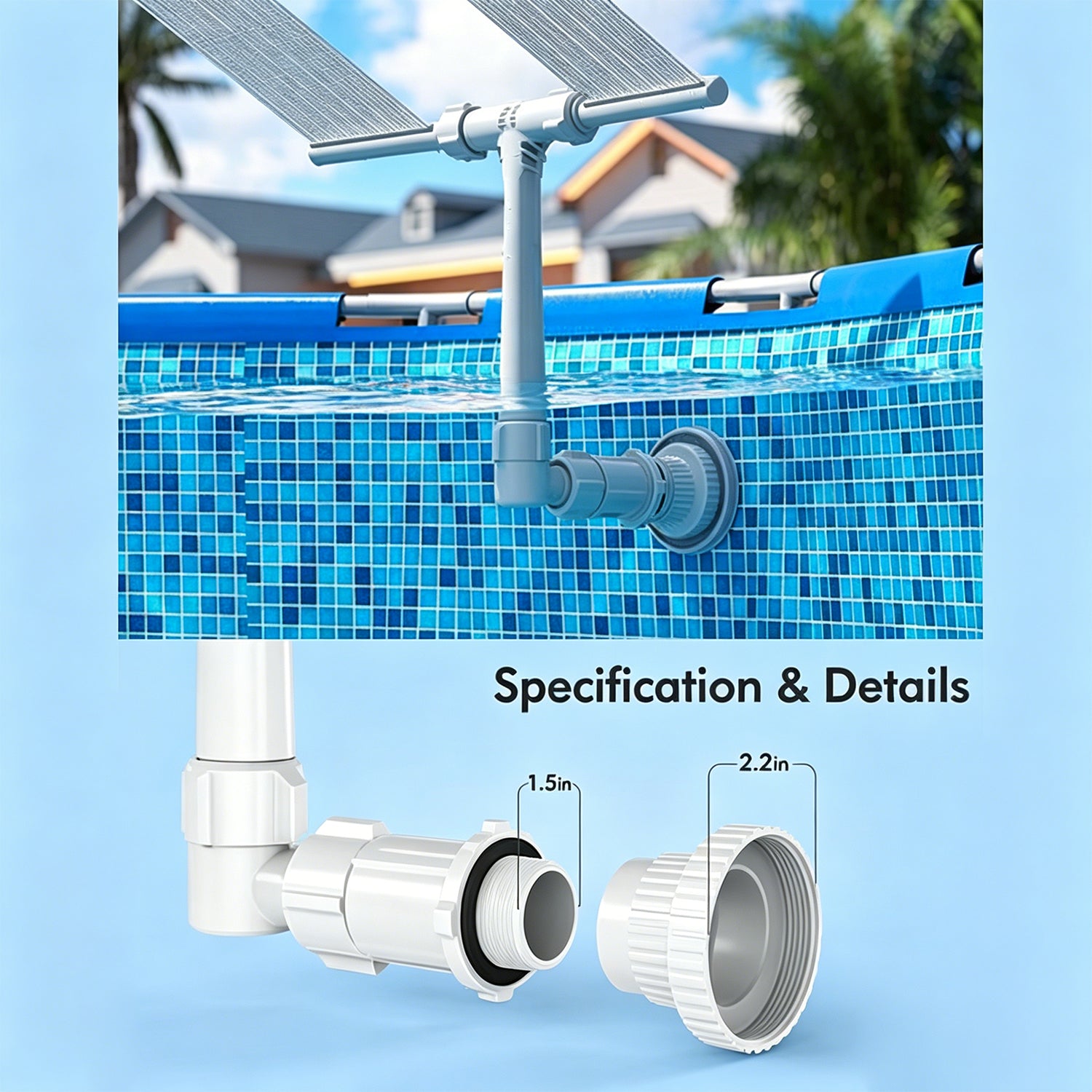Double spray pool fountain