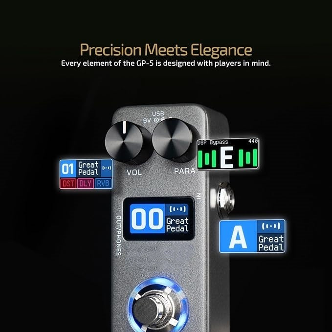 Compact Multi-Effects Guitar Pedal – Endless Tones & Instant Creativity