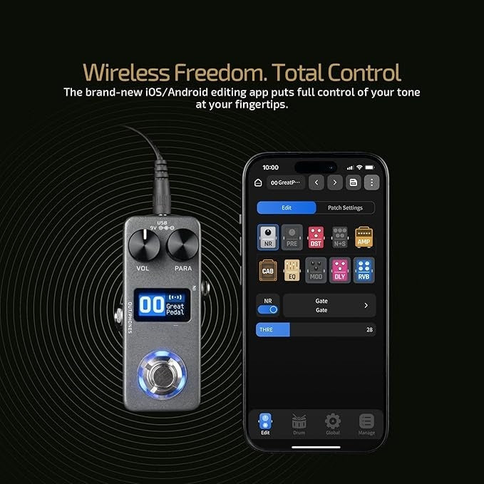 Compact Multi-Effects Guitar Pedal – Endless Tones & Instant Creativity