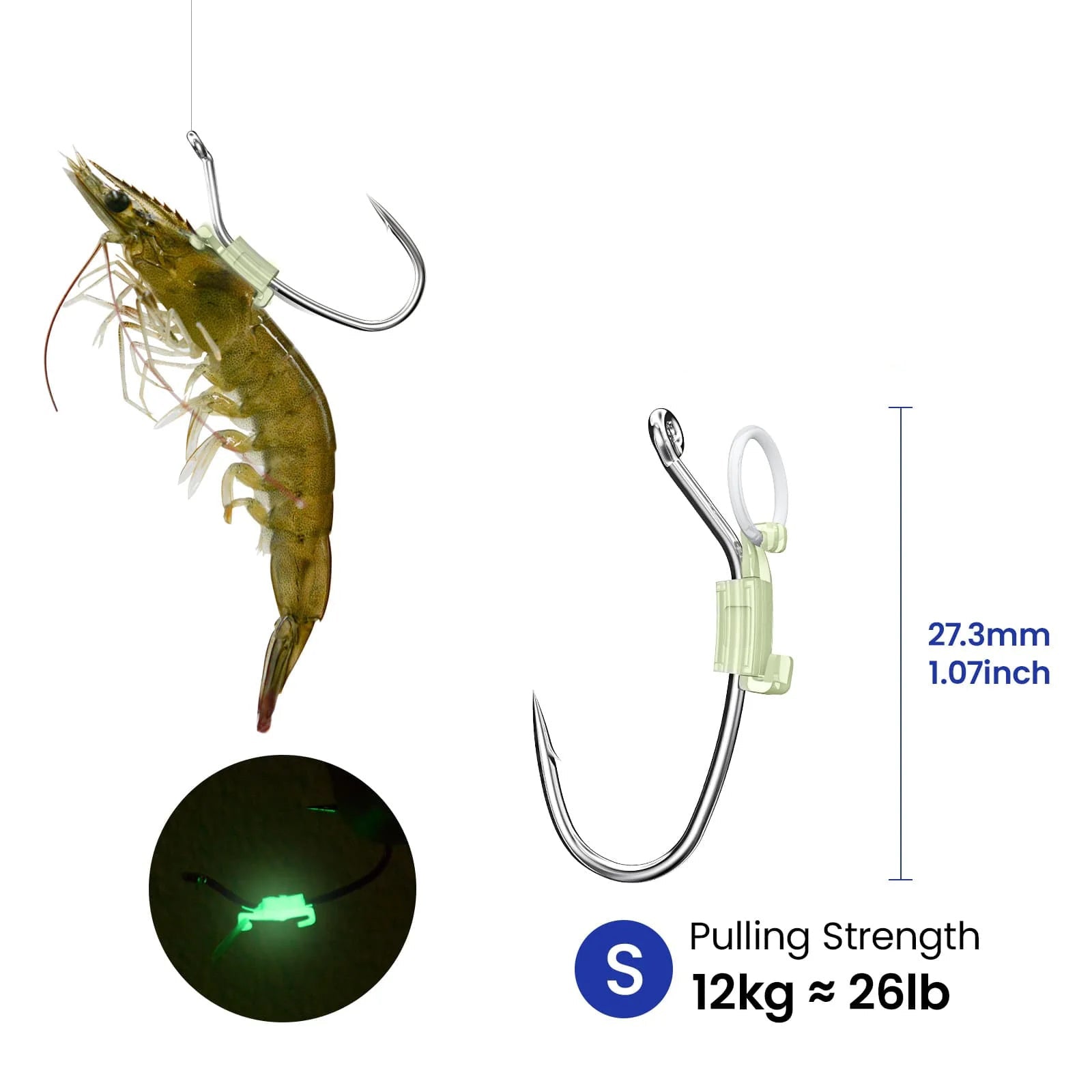 Glow Live Shrimp Hook – Gentle on Shells, Deadly on Big Fish