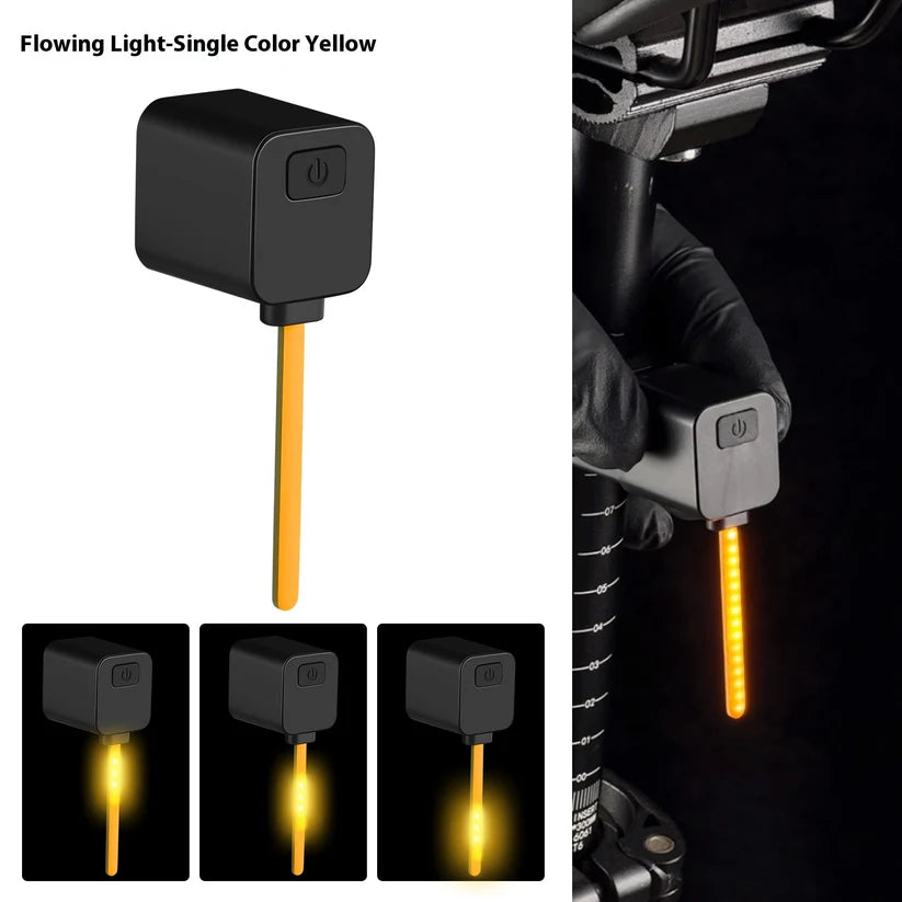 Bicycle taillight, running water plug light, night riding safety indicator