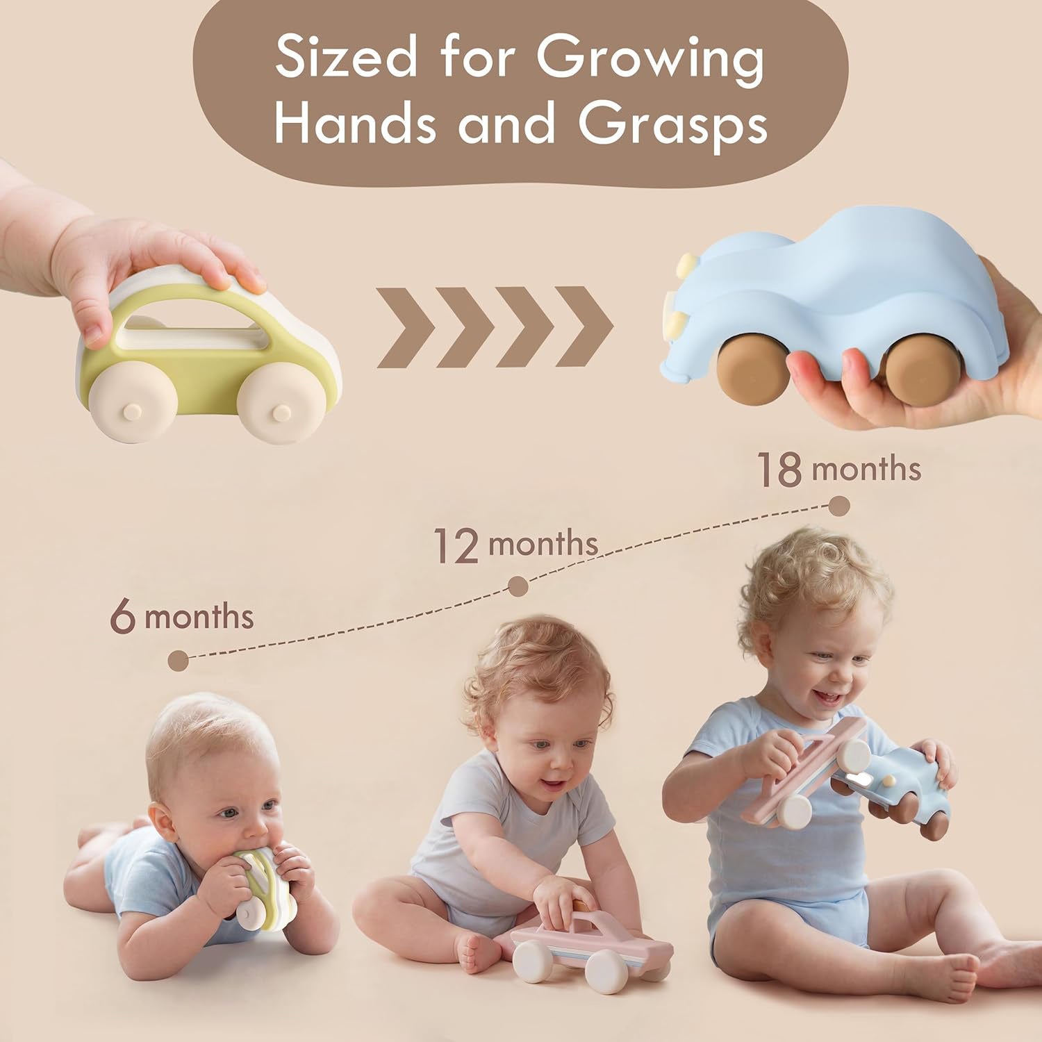Food Grade Silicone Toy Cars – Push and Go Baby Car Toys