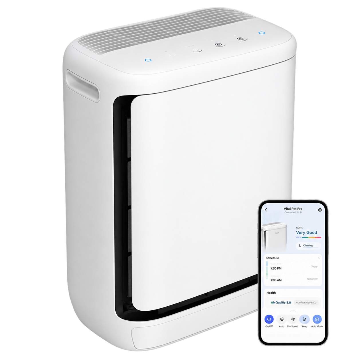 Smart air purifier designed for homes with pets