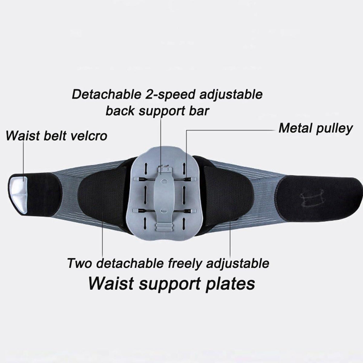 Adjustable lumbar spine brace with biomimetic decompression function