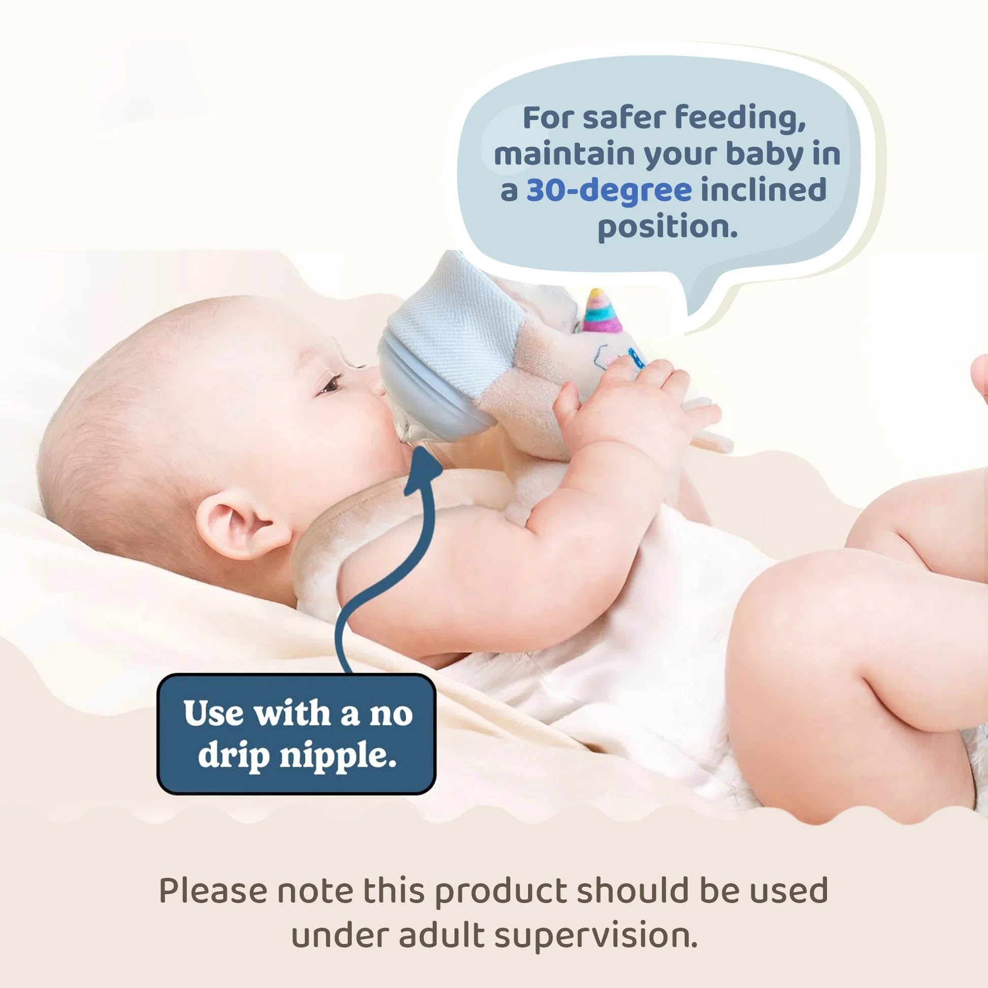 Baby Bottle Pillow Holder for Parents – "Hangry" | 77% Organic Cotton