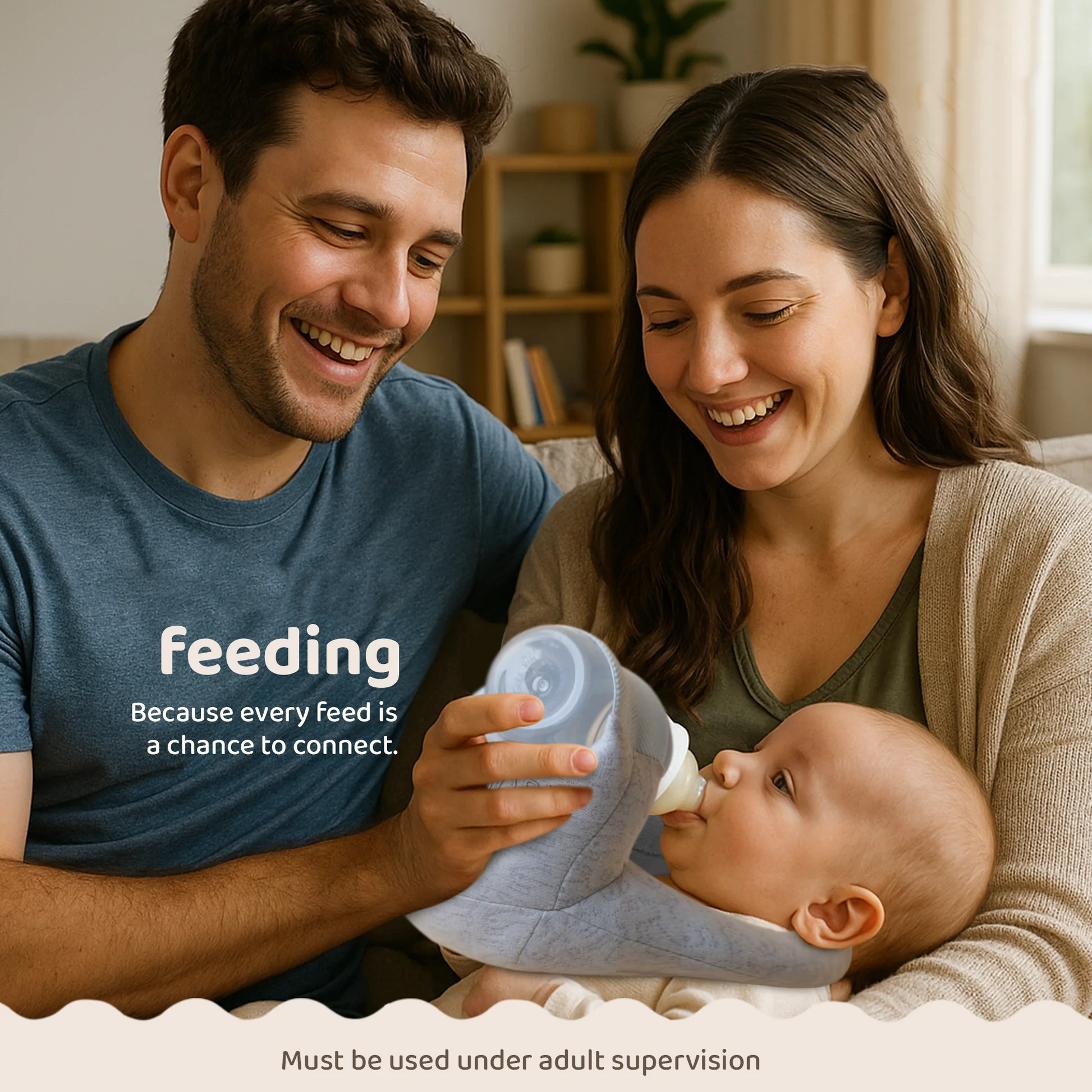 Baby Bottle Pillow Holder for Parents – "Hangry" | 77% Organic Cotton