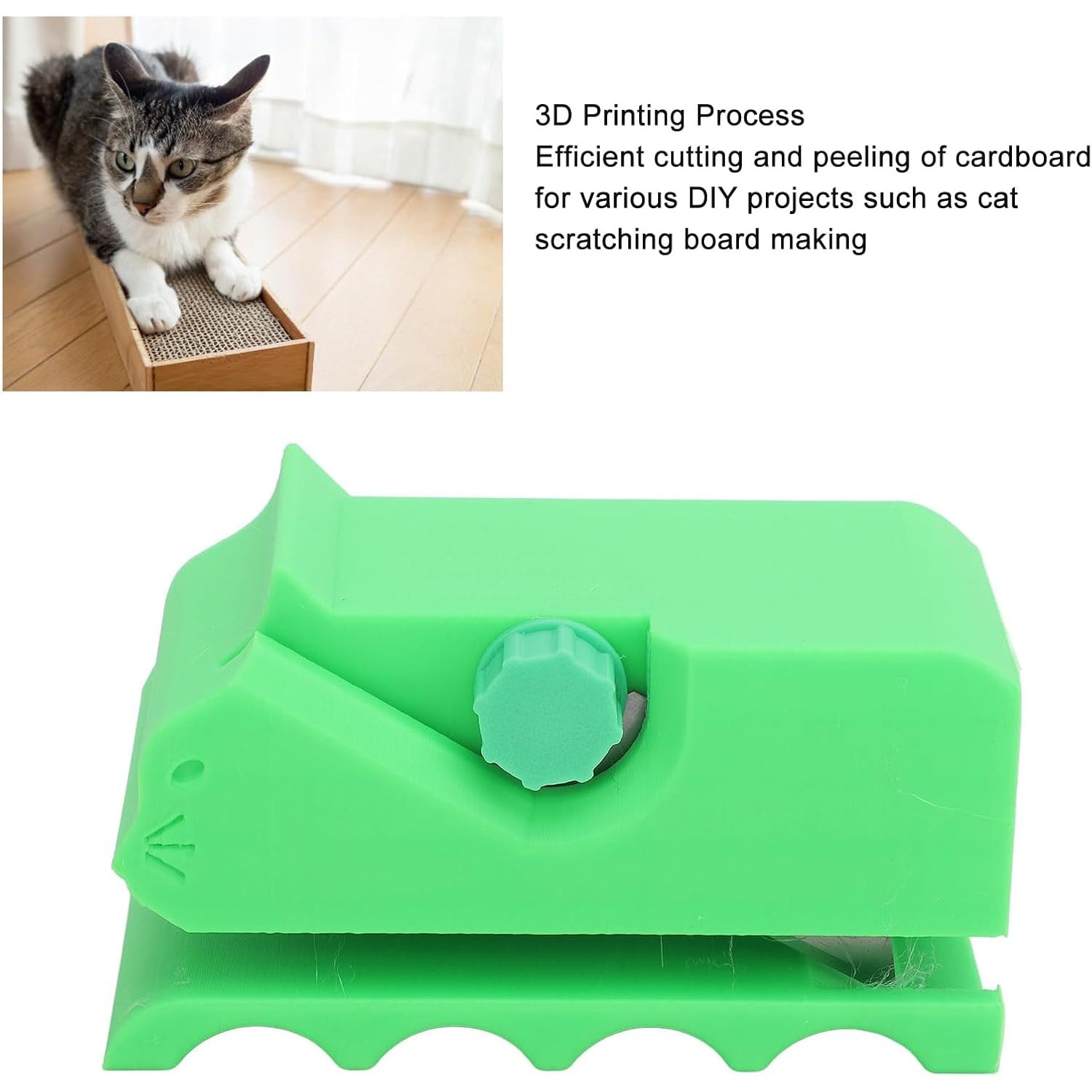 Cat scratching board cardboard cutter