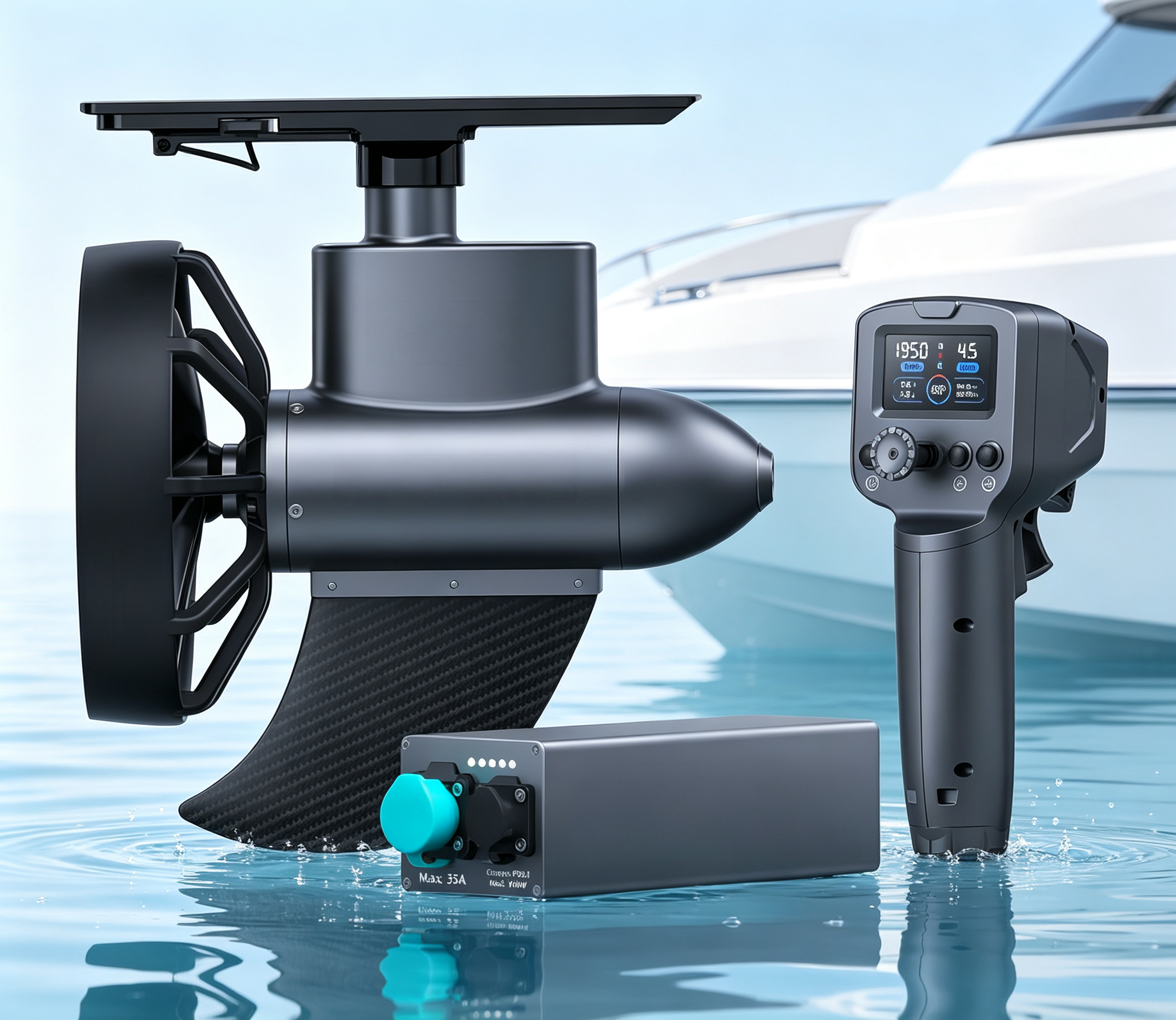 Portable Brushless Underwater Thruster Kit-Smart Electric Motor for Kayaks & Paddle Boards
