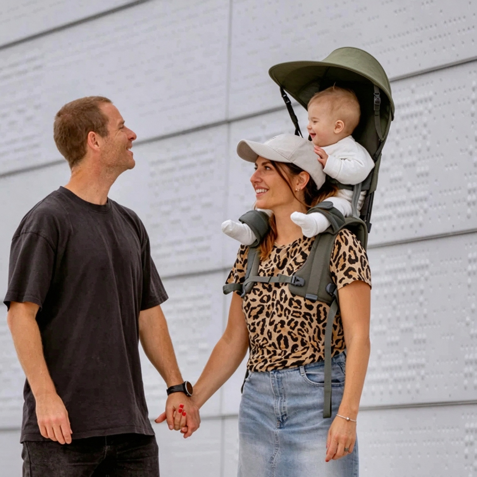 Shoulder carrier with removable sun canopy