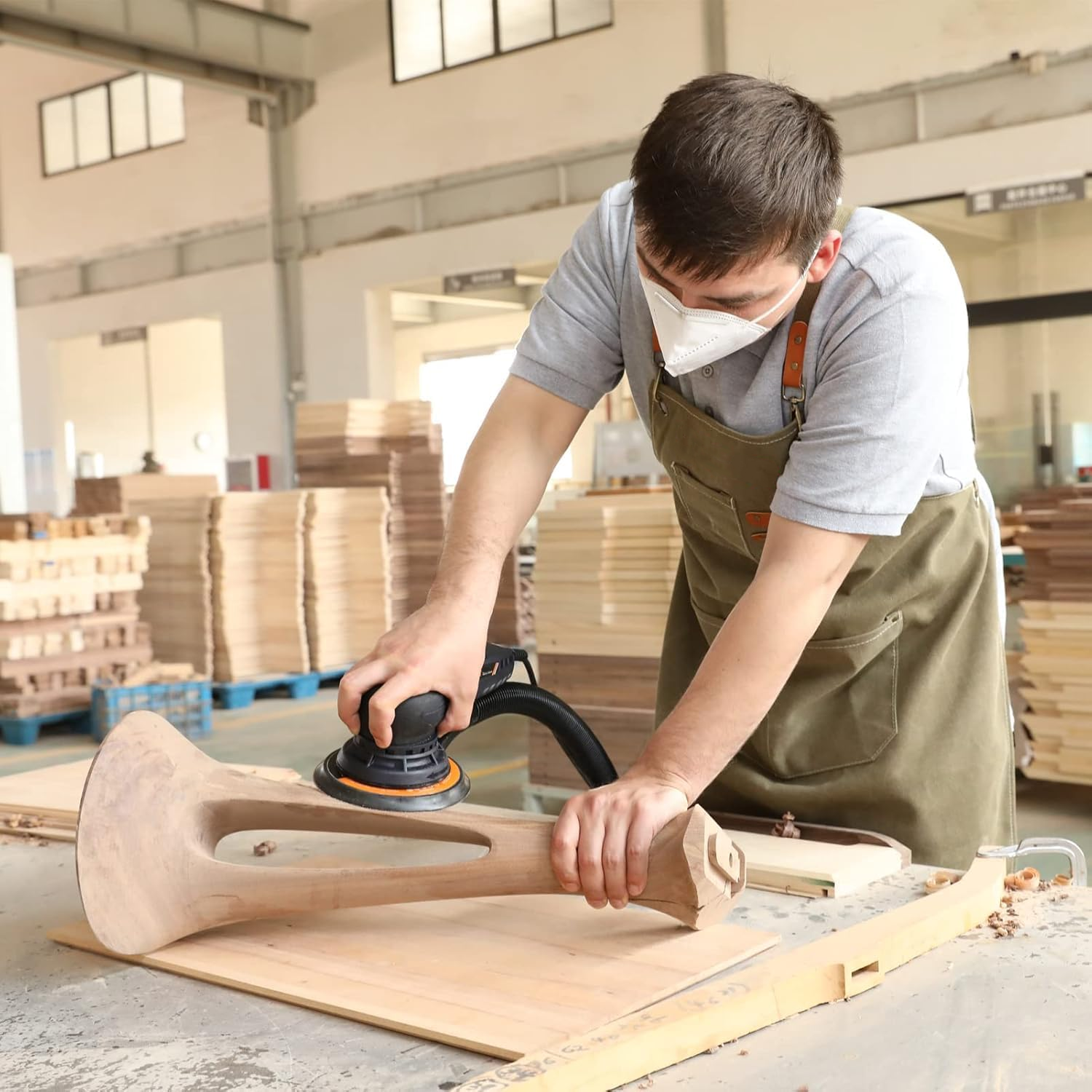 Brushless Random Orbital Sander-Powerful Dual-Speed Surface Finishing Tool